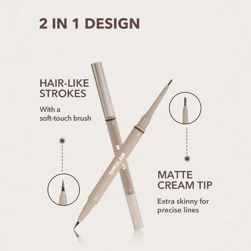SHEGLAM 2-in-1 Brow Pencil Graphite